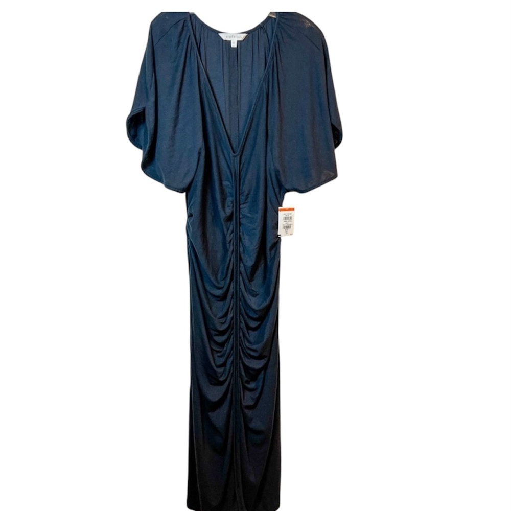Soft Joie Black Ruched Maxi Dress Kimono Sleeve 3X NWOT